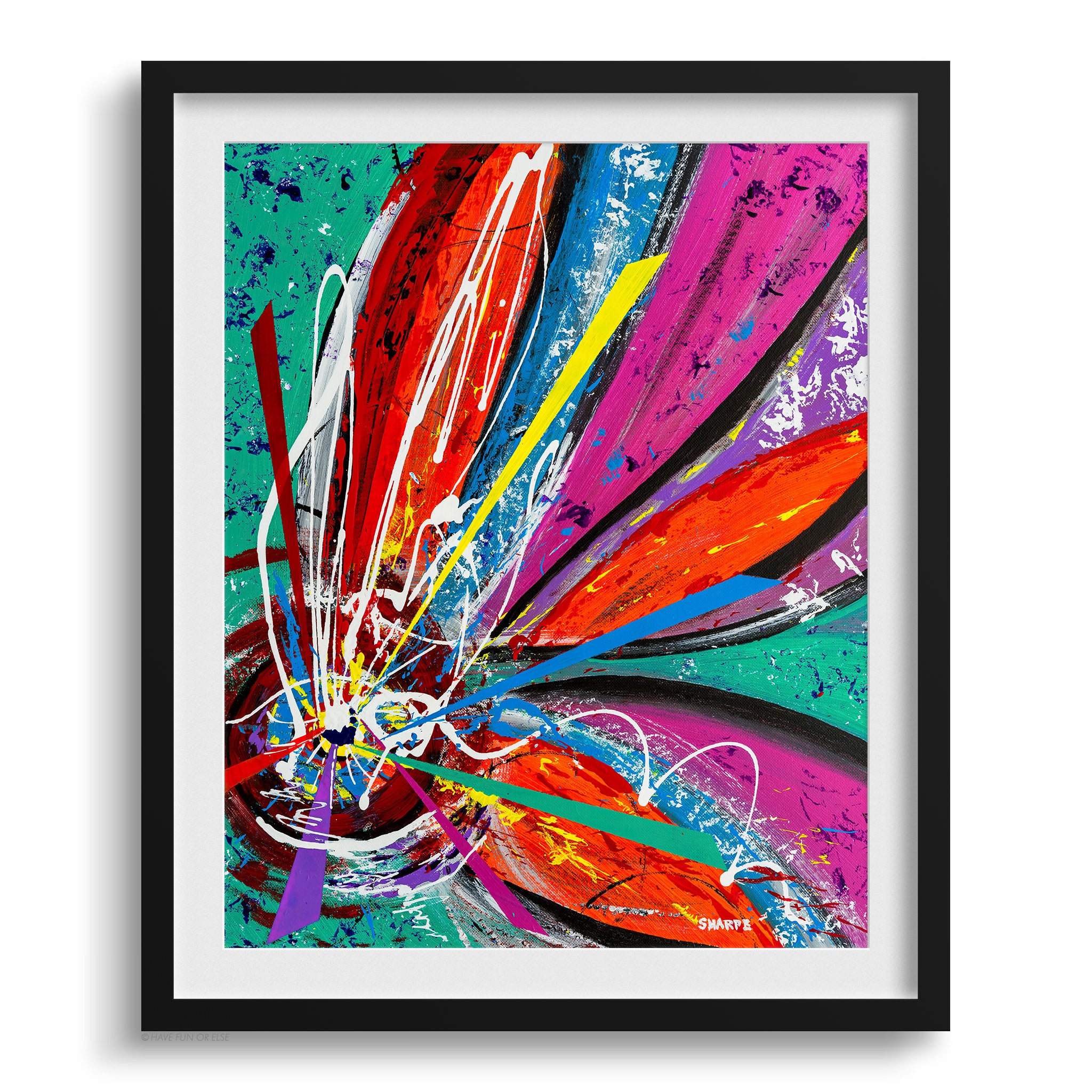 Doug Sharpe April Abstract Art Print Black Frame