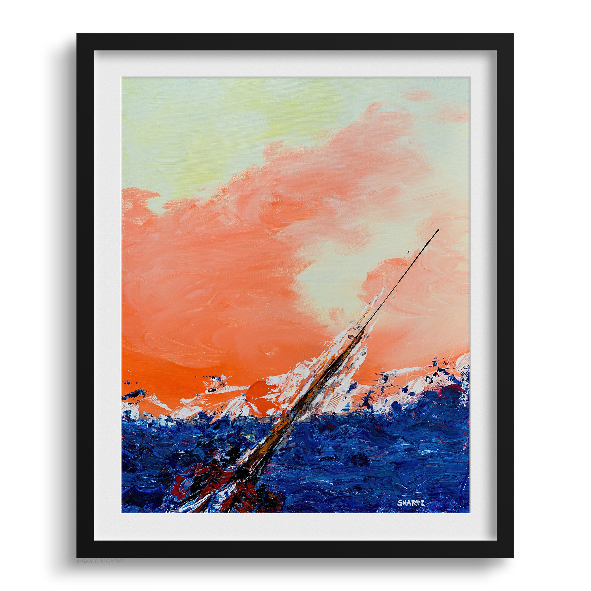 Doug Sharpe Beached Abstract Art Print Black Frame