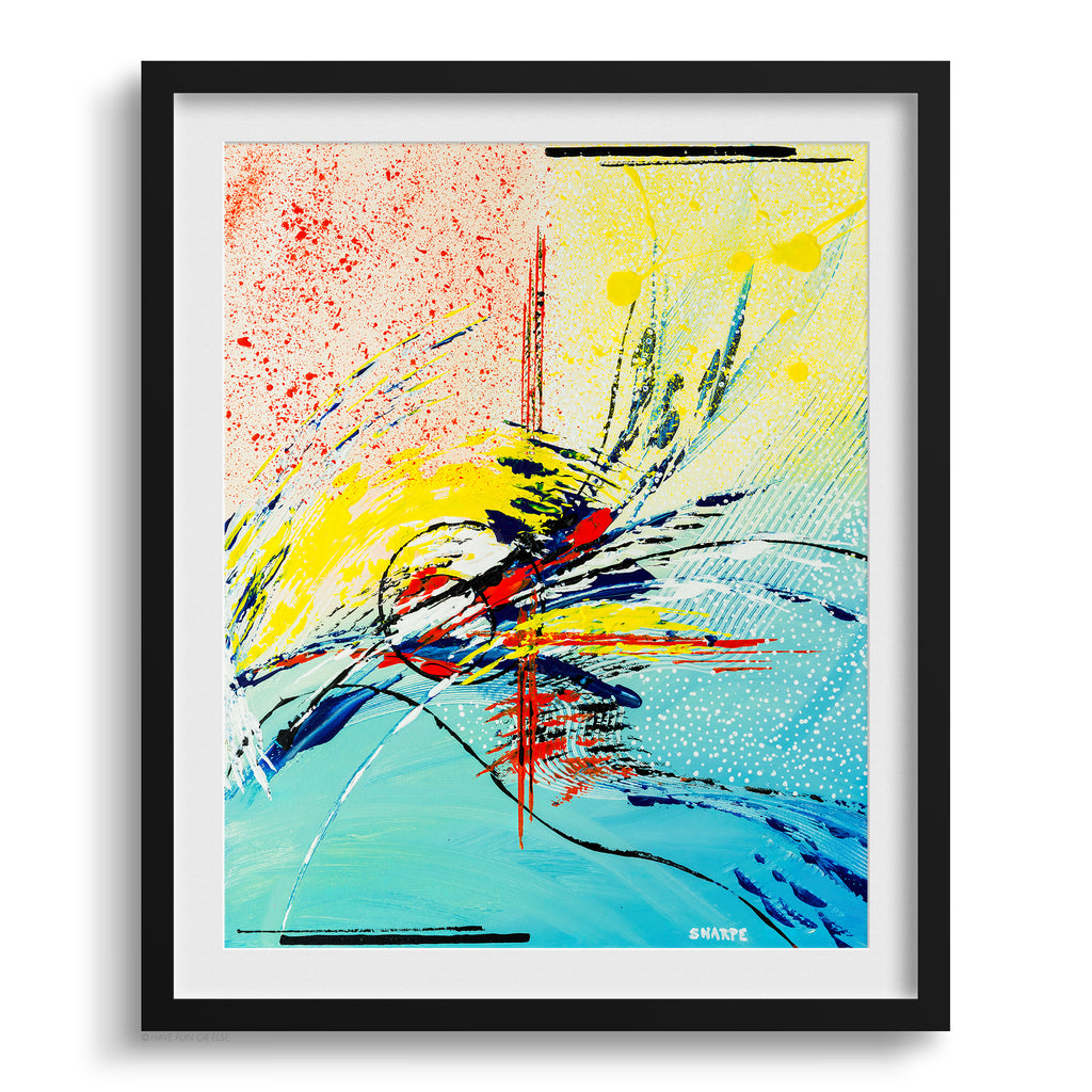 Doug Sharpe Bird Watcher Abstract Art Print Black Frame