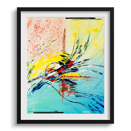 Doug Sharpe Bird Watcher Abstract Art Print Black Frame