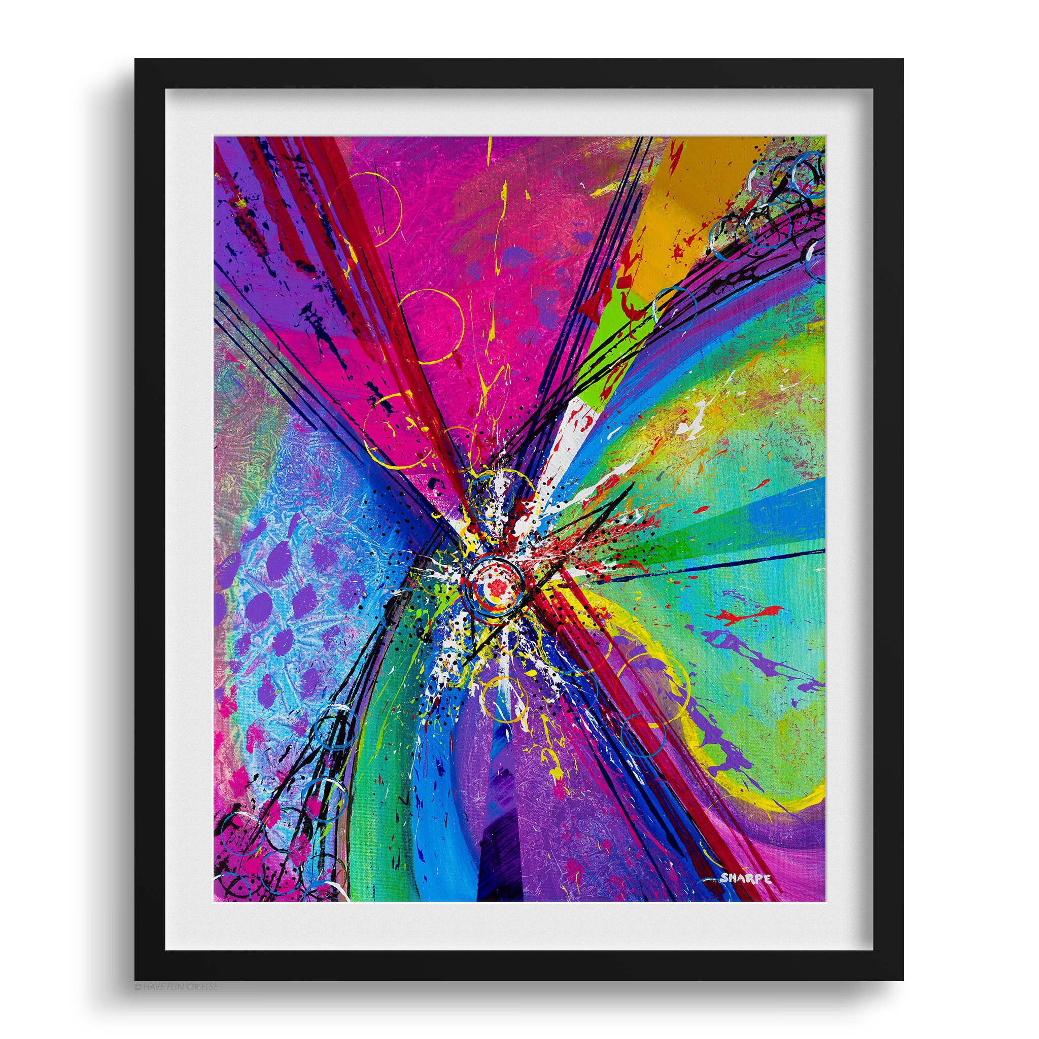Doug Sharpe Centerfire Abstract Art Print Black Frame