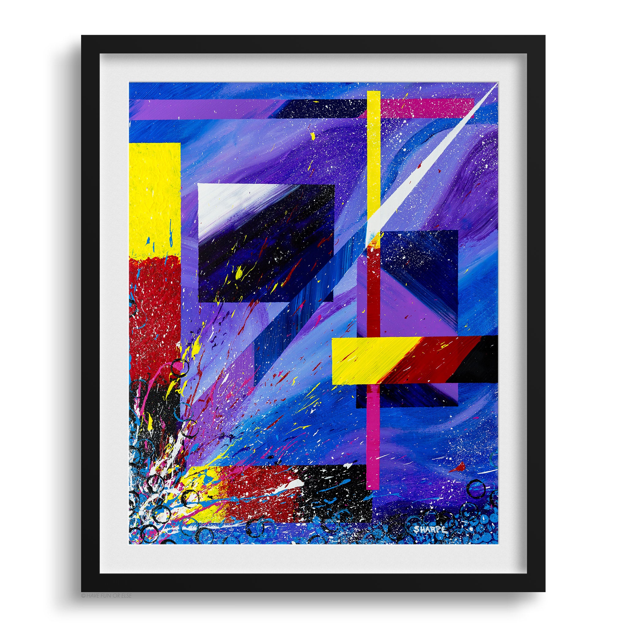 Doug Sharpe Chill Abstract Art Print Black Frame