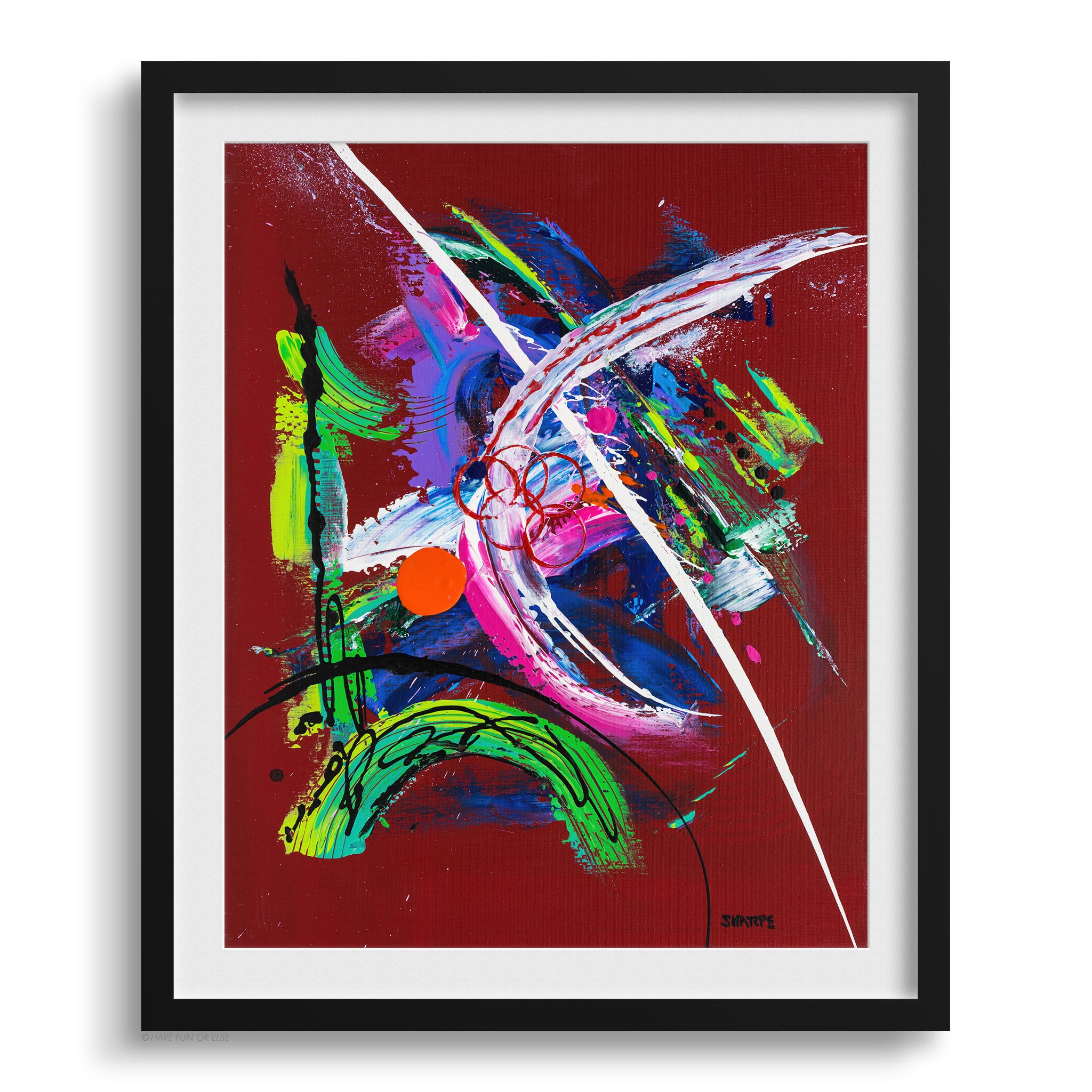 Doug Sharpe Cosmic Abstract Art Print Black Frame