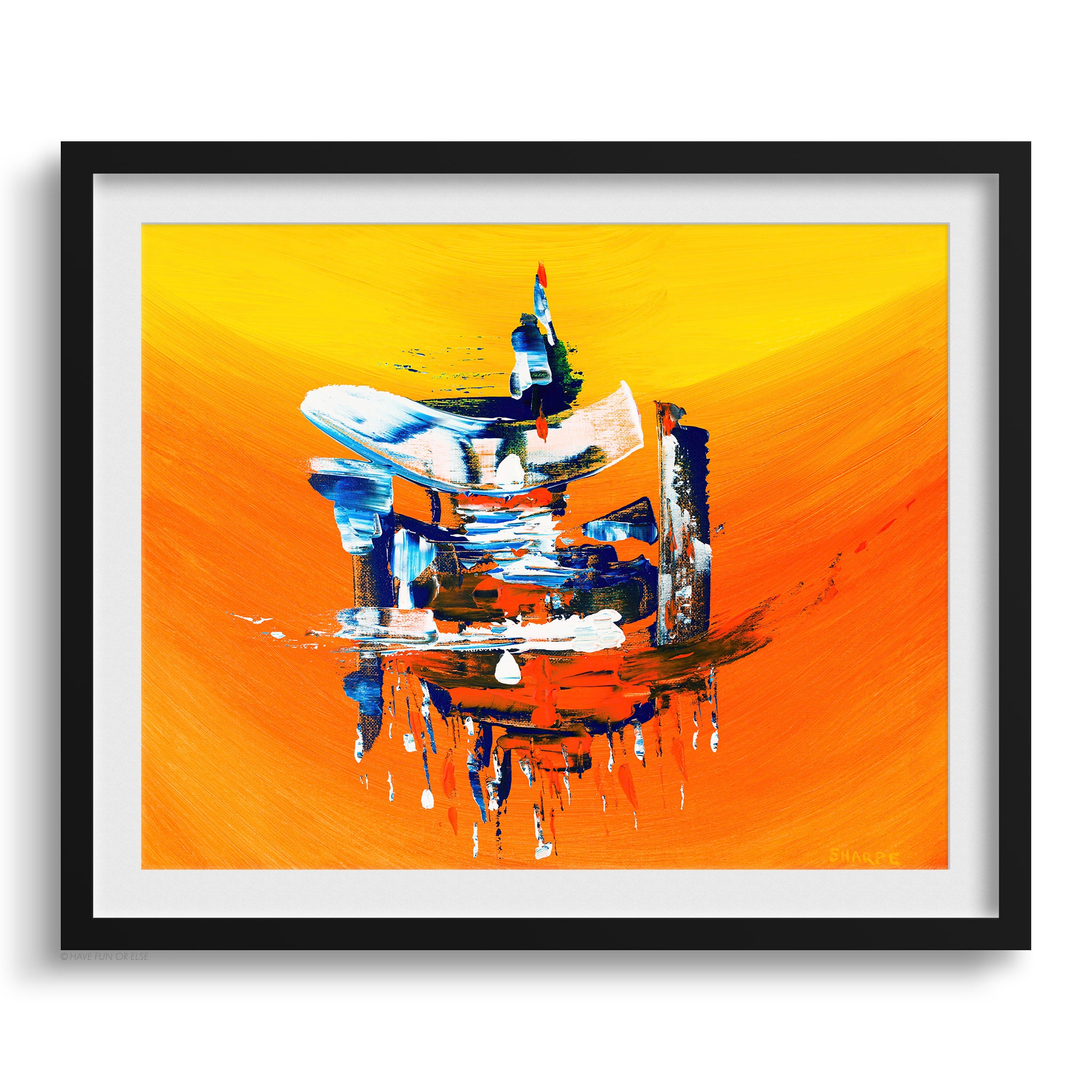 Doug Sharpe Dancer Abstract Art Print Black Frame