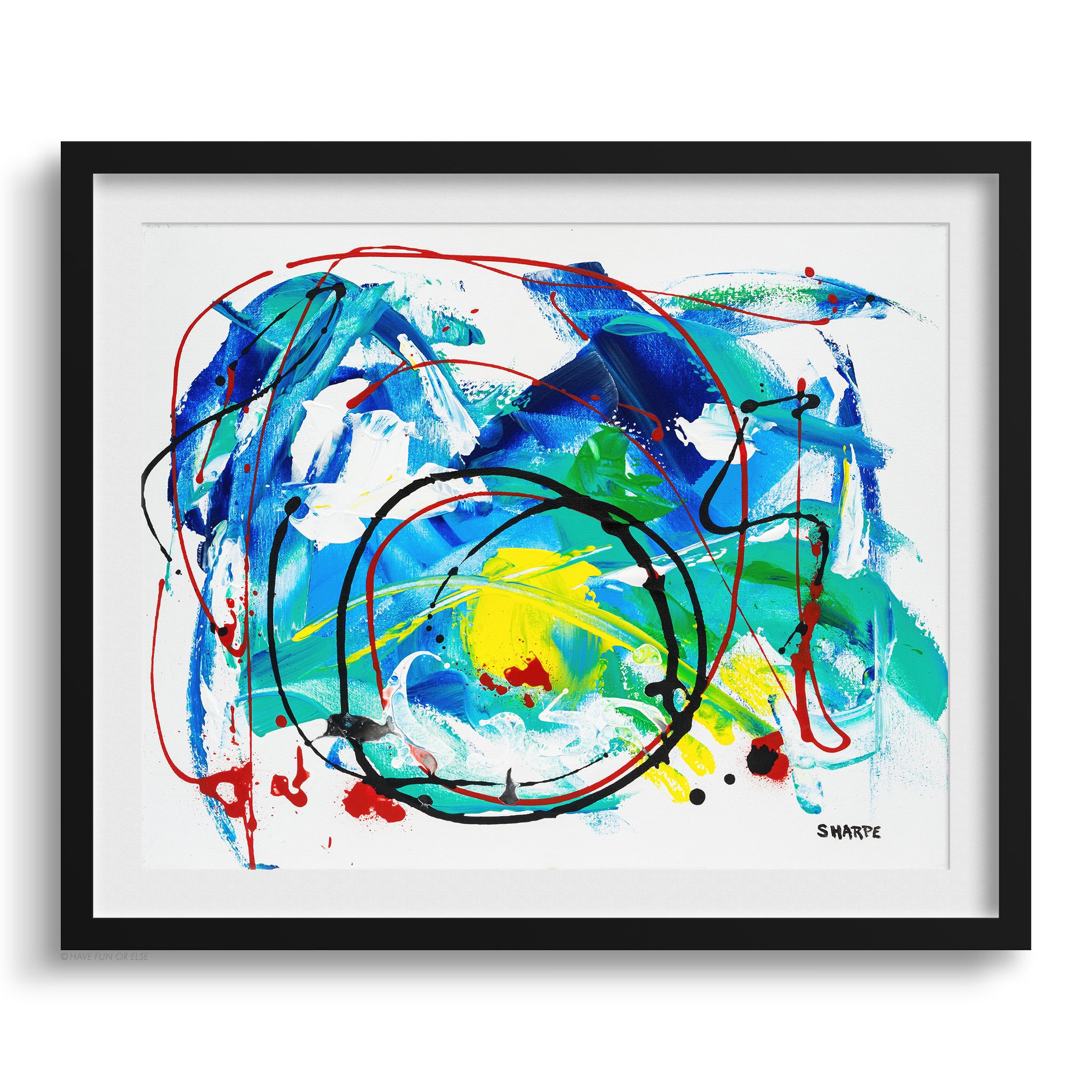 Doug Sharpe Daydream Abstract Art Print Black Frame