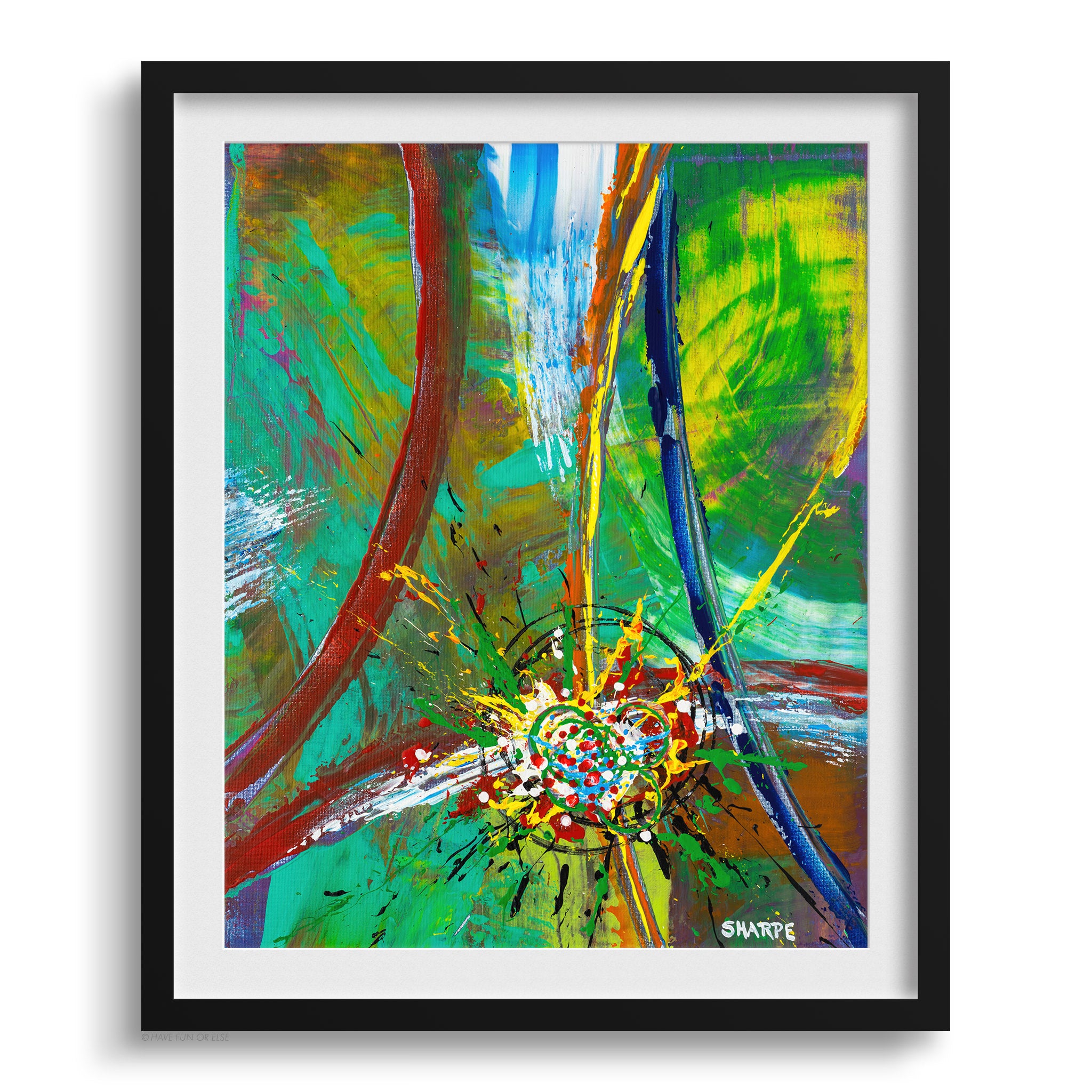 Doug Sharpe Expulse Abstract Art Print Black Frame