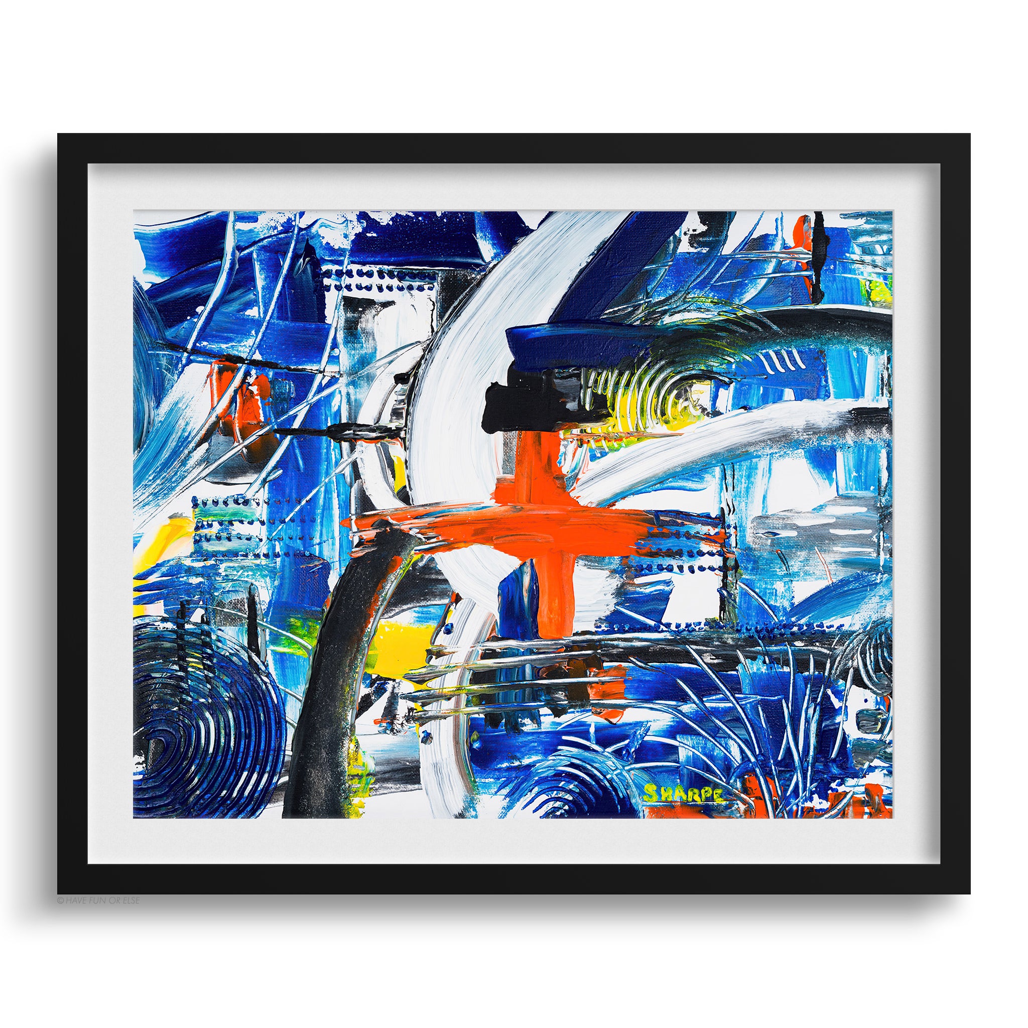 Doug Sharpe Final Exam Abstract Art Print Black Frame