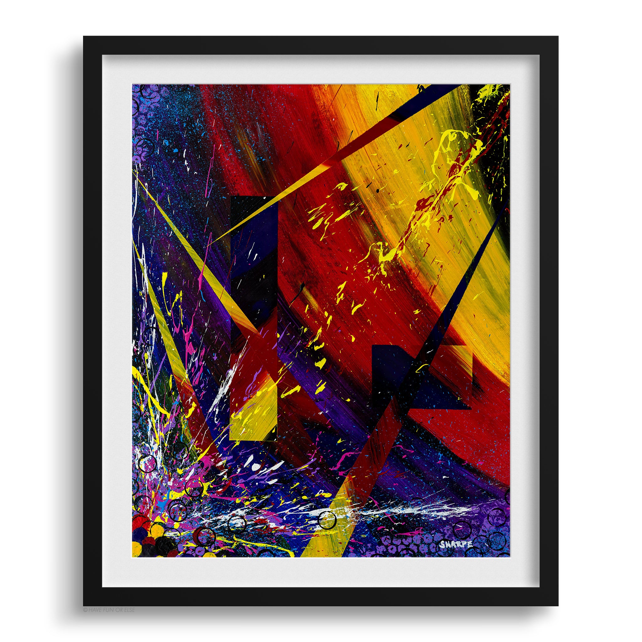 Doug Sharpe Flare Abstract Art Print Black Frame