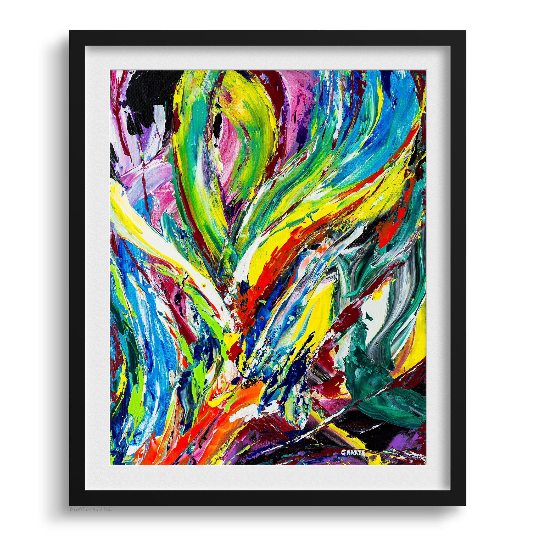 Doug Sharpe Flow Abstract Art Print Black Frame