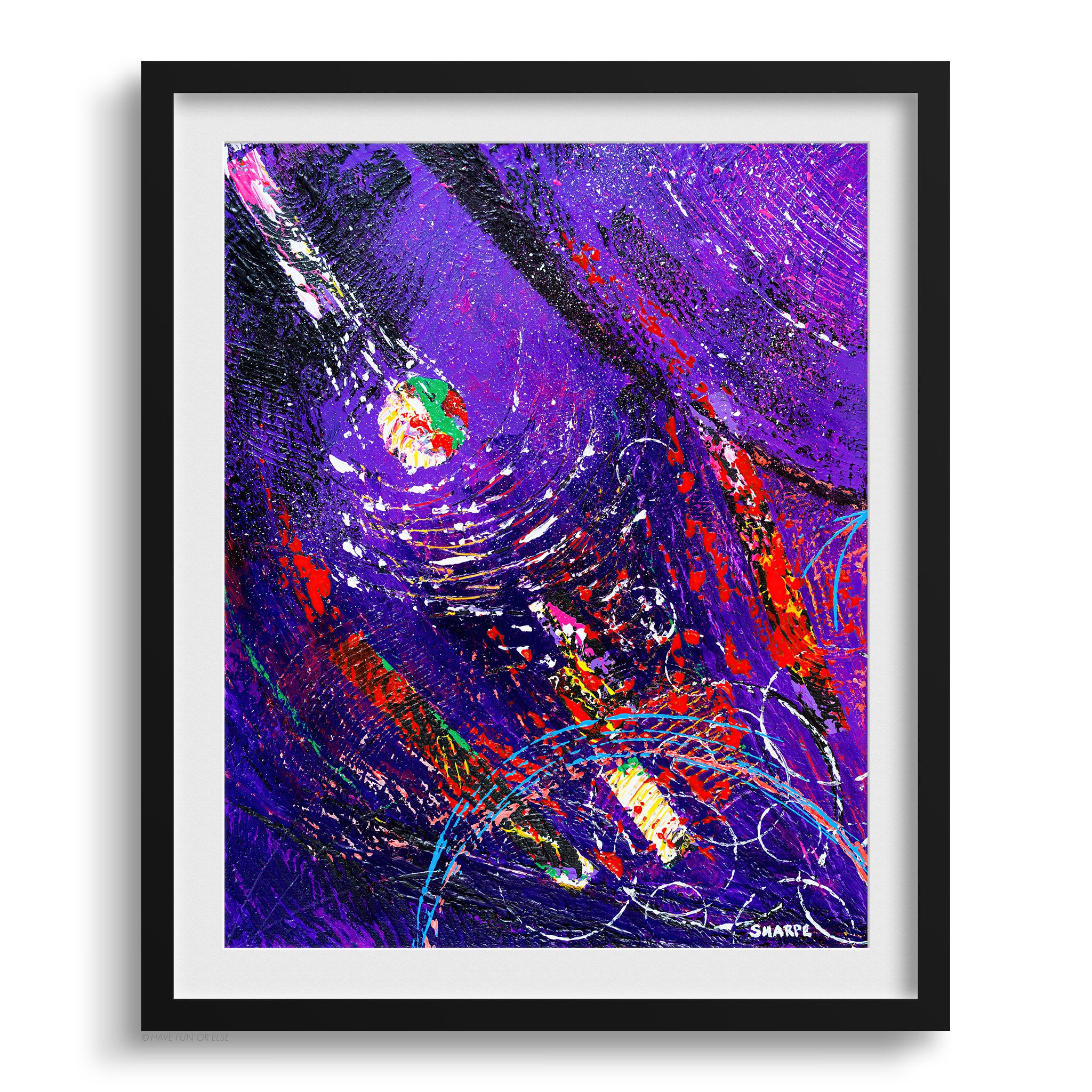 Doug Sharpe Galaxy Abstract Art Print Black Frame