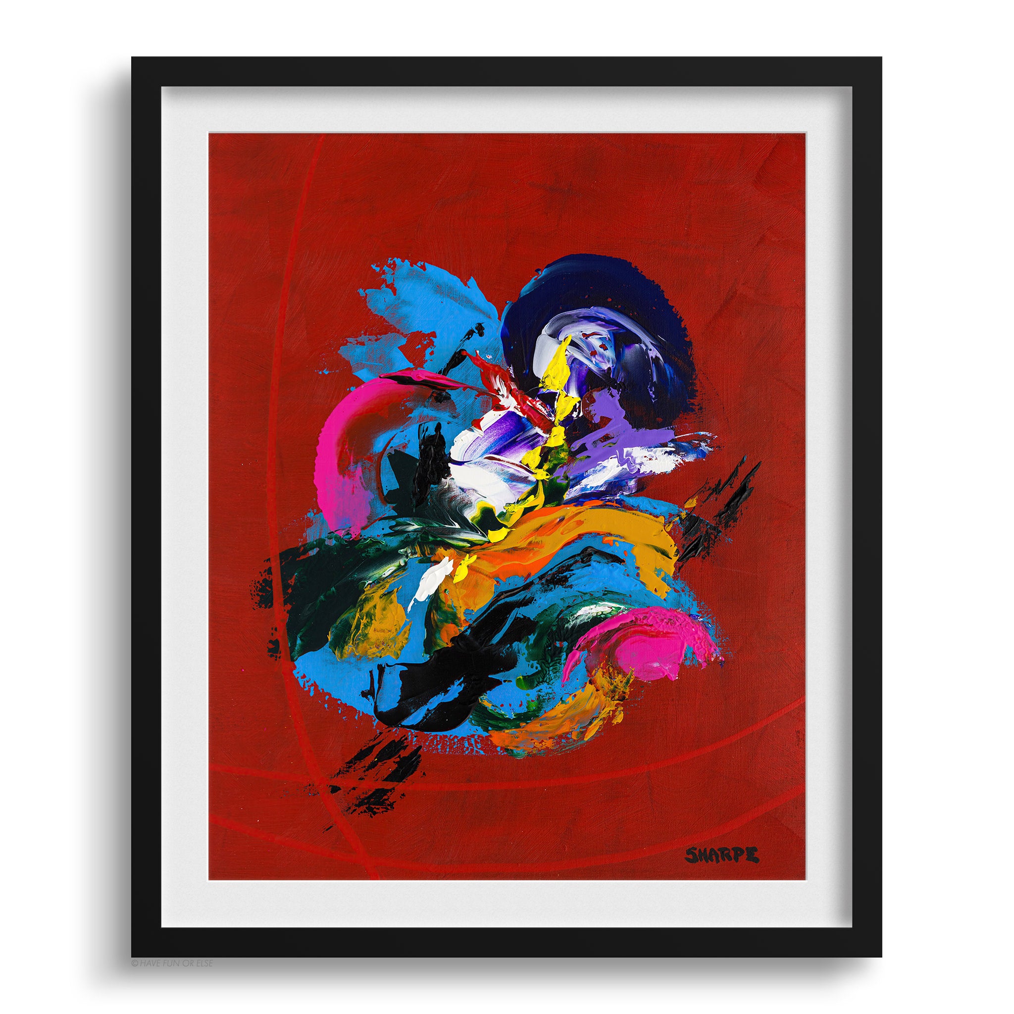 Doug Sharpe Ghost Abstract Art Print Black Frame