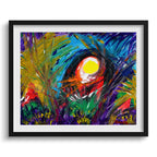 Doug Sharpe Grasshopper Abstract Art Print Black Frame