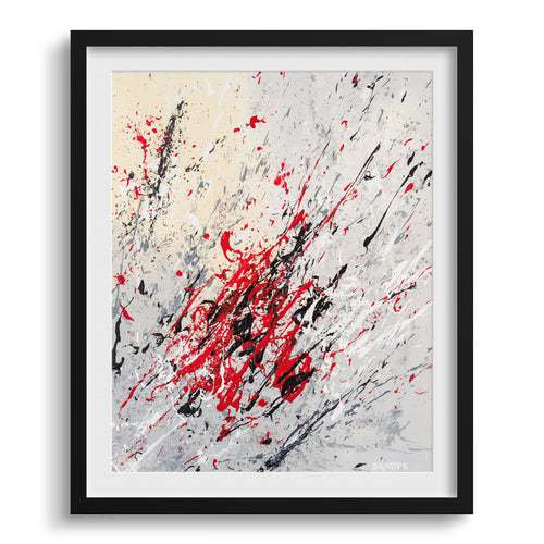 Doug Sharpe Hangover Abstract Art Print Black Frame