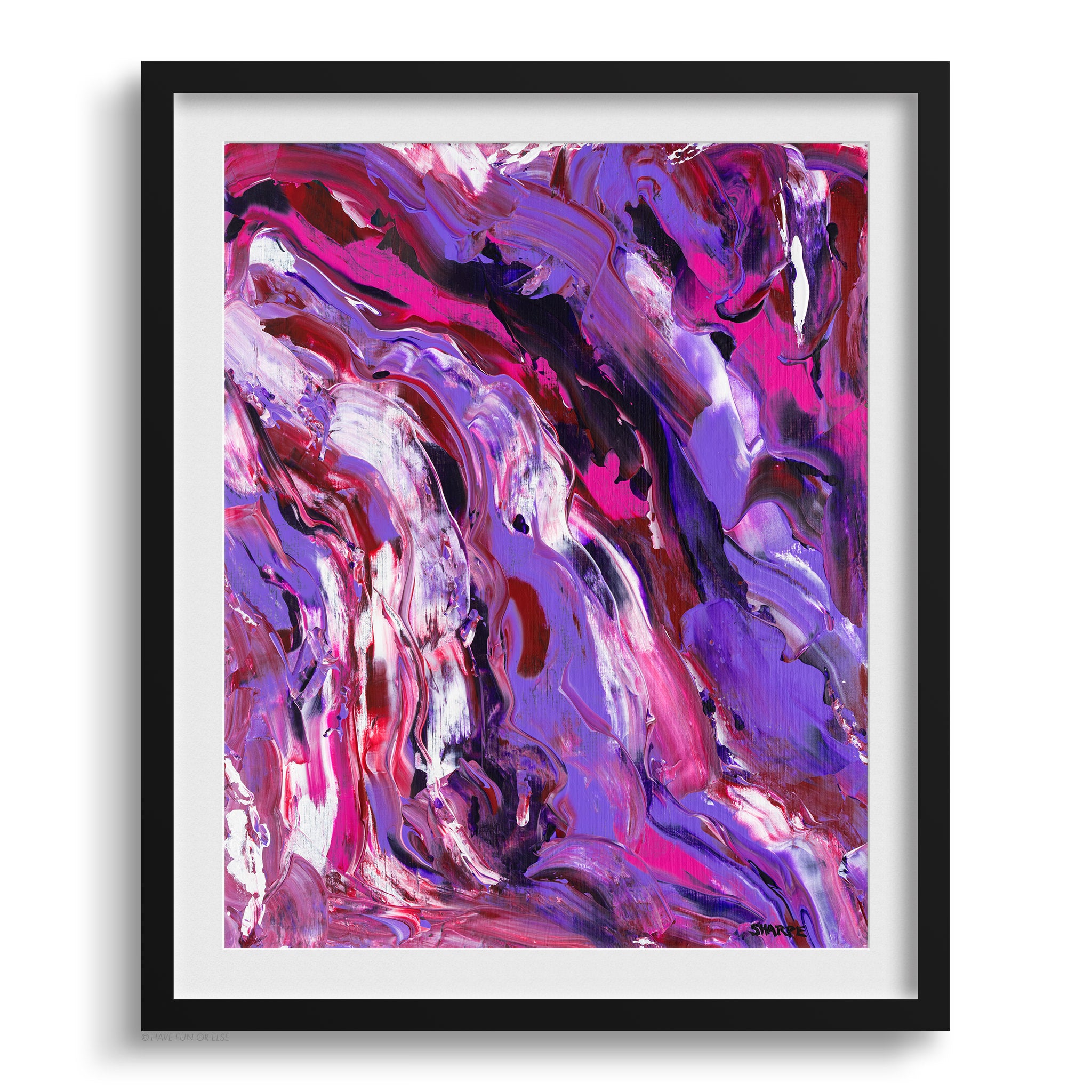 Doug Sharpe Howl Abstract Art Print Black Frame