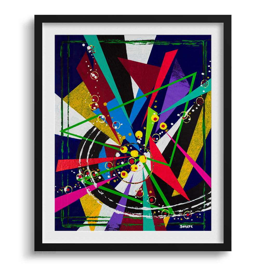 Doug Sharpe Jazz Abstract Art Print Black Frame