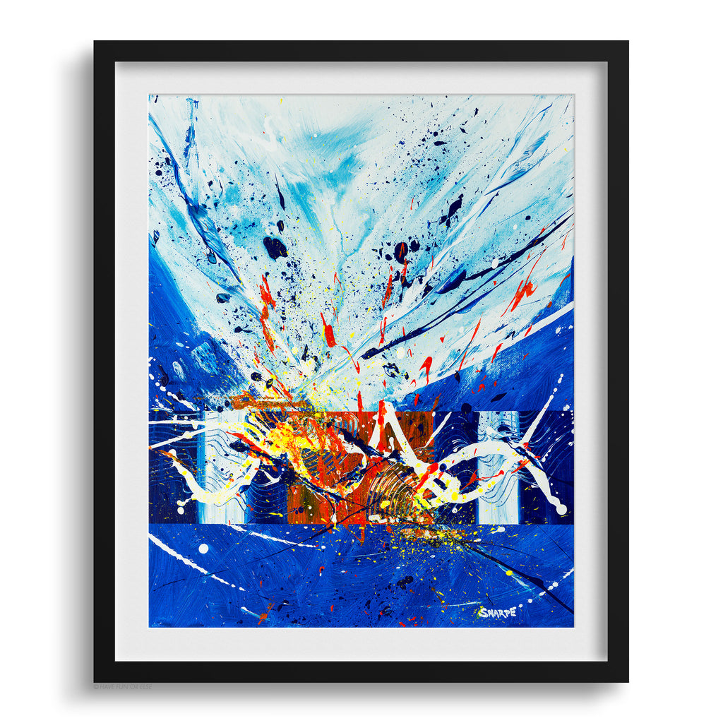 Doug Sharpe Killer Migraine Abstract Art Print Black Frame