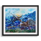 Doug Sharpe Land Ho Abstract Art Print Black Frame
