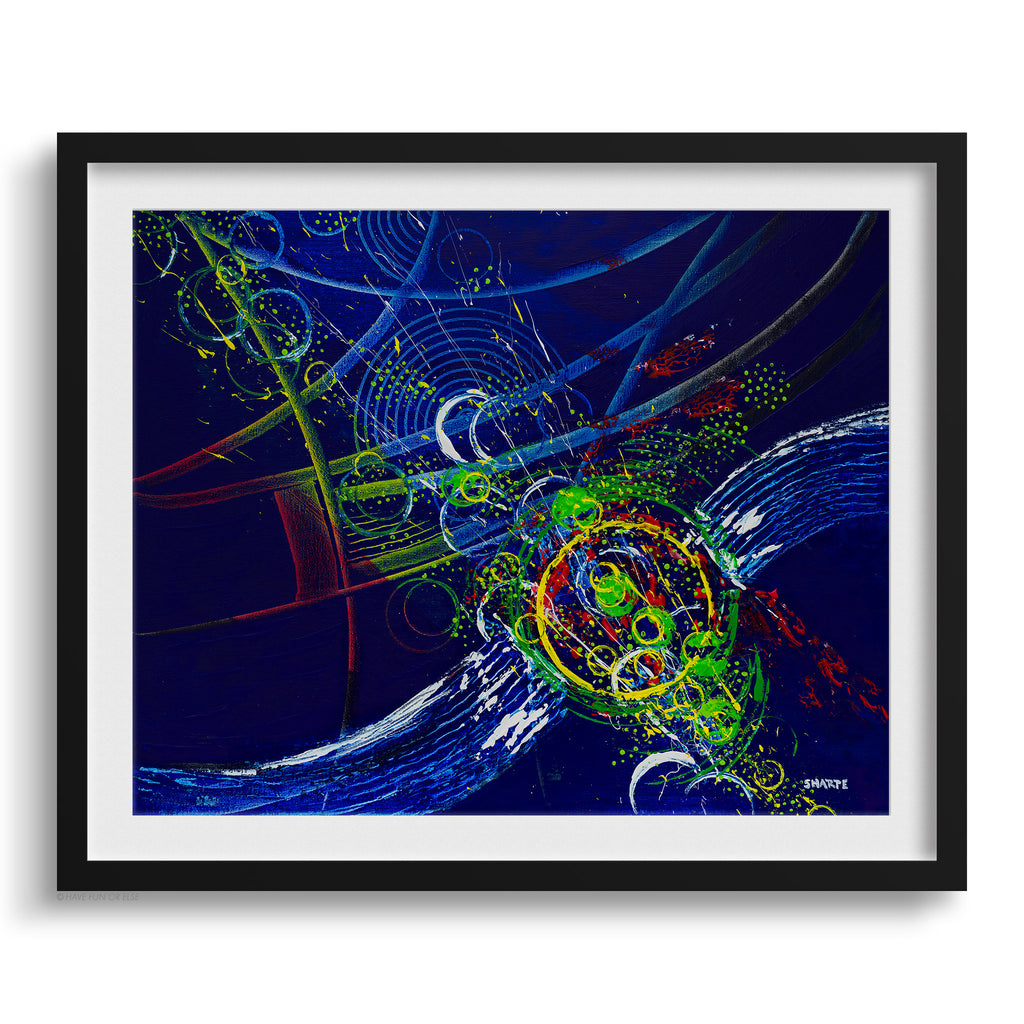 Doug Sharpe Lume Abstract Art Print Black Frame