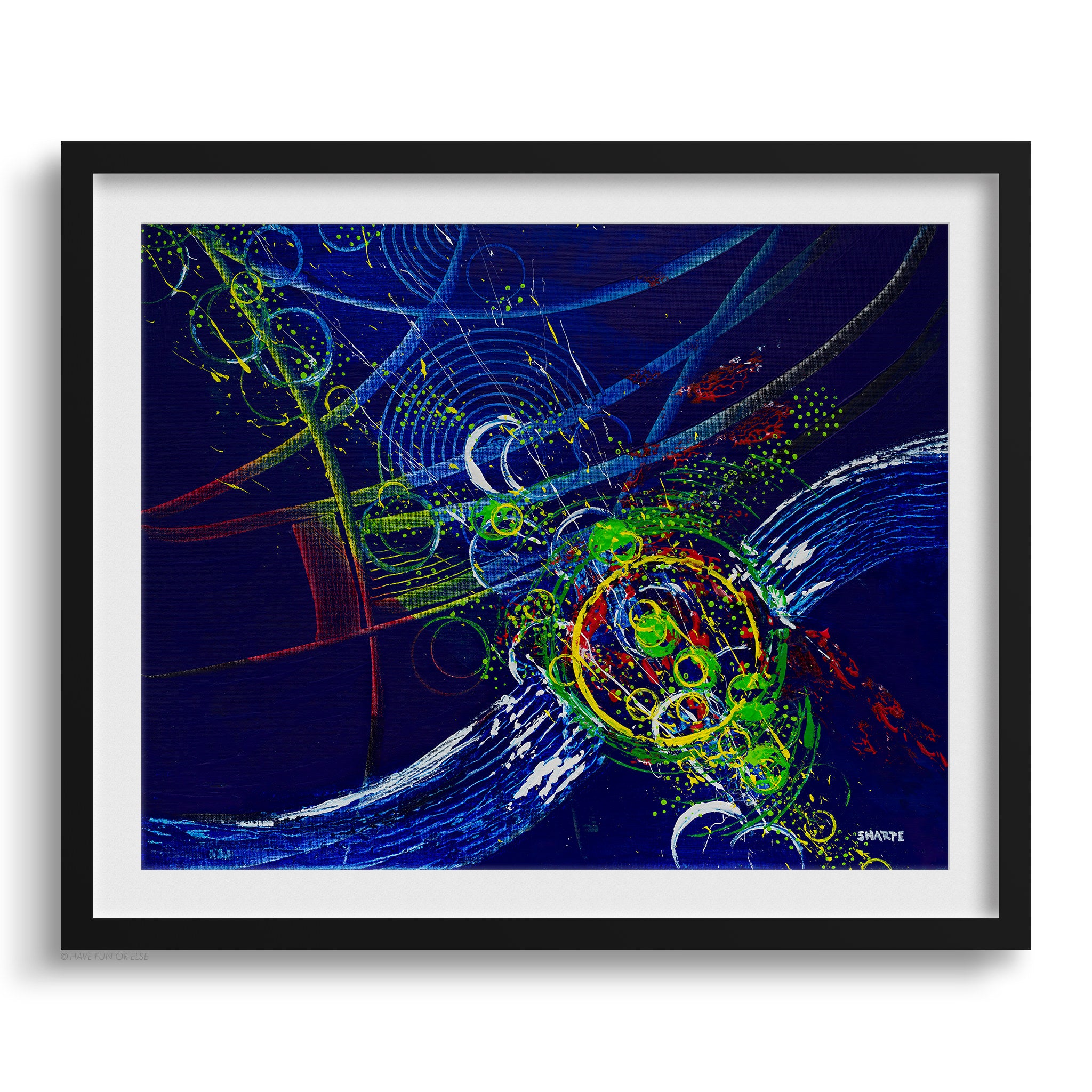Doug Sharpe Lume Abstract Art Print Black Frame