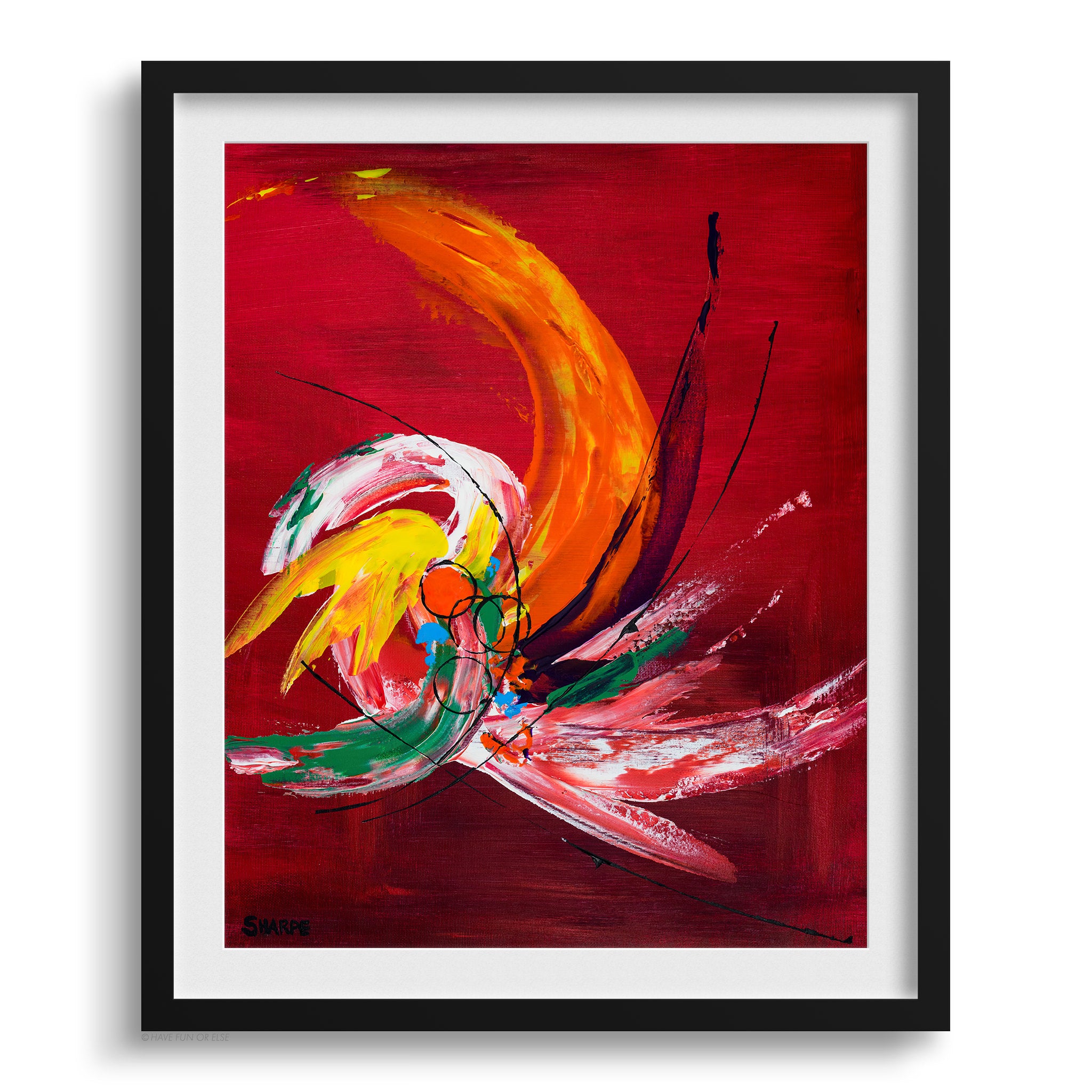 Doug Sharpe Lure Abstract Art Print Black Frame