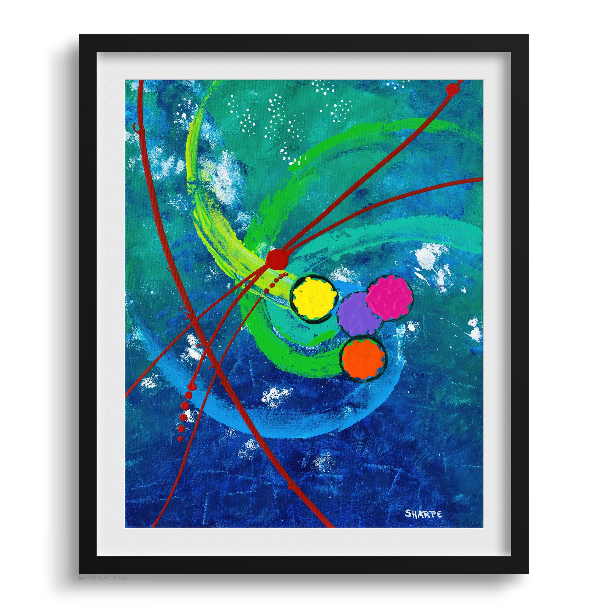 Doug Sharpe Mystical Abstract Art Print Black Frame