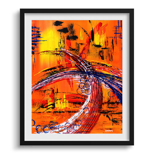 Doug Sharpe Phoenix Abstract Art Print Black Frame
