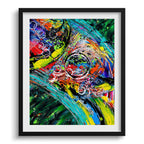 Doug Sharpe Rainbow Trout Abstract Art Print Black Frame