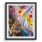 Doug Sharpe Redline Abstract Art Print Black Frame