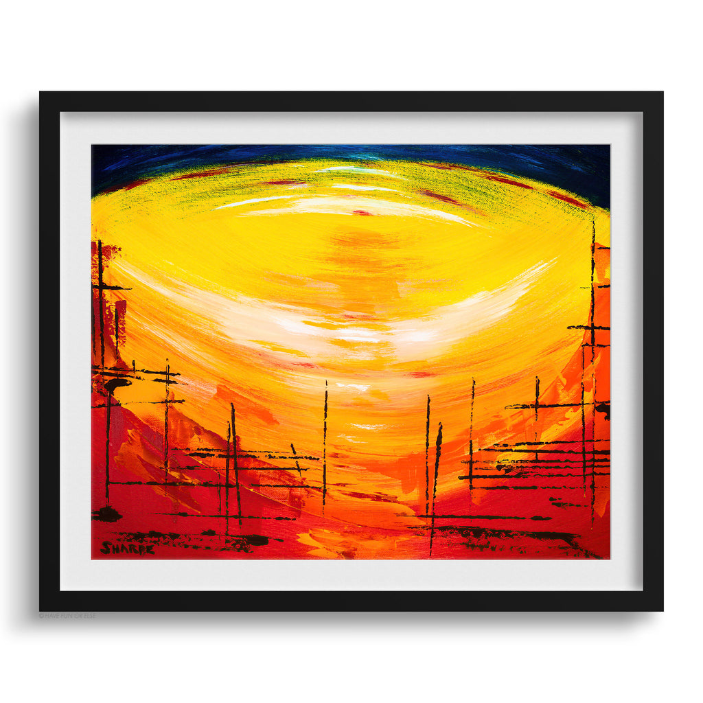 Doug Sharpe Roswell Abstract Art Print Black Frame
