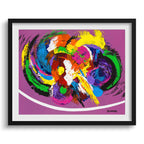 Doug Sharpe Roundabout Abstract Art Print Black Frame