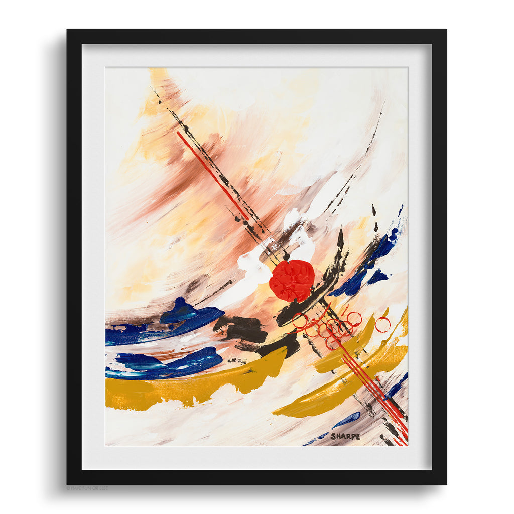 Doug Sharpe Royal Seal Abstract Art Print Black Frame