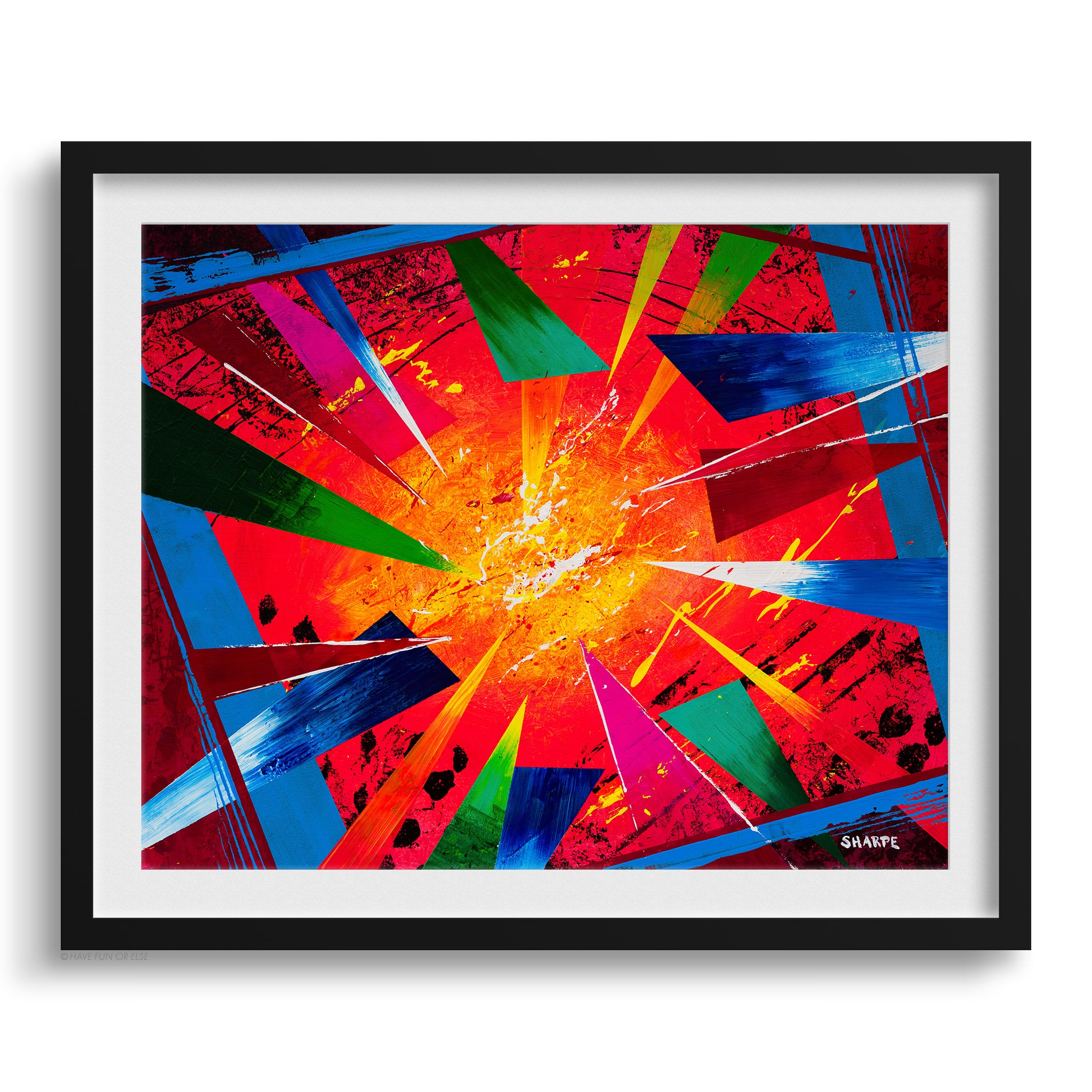 Doug Sharpe Shine Abstract Art Print Black Frame