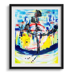 Doug Sharpe Skater Abstract Art Print Black Frame