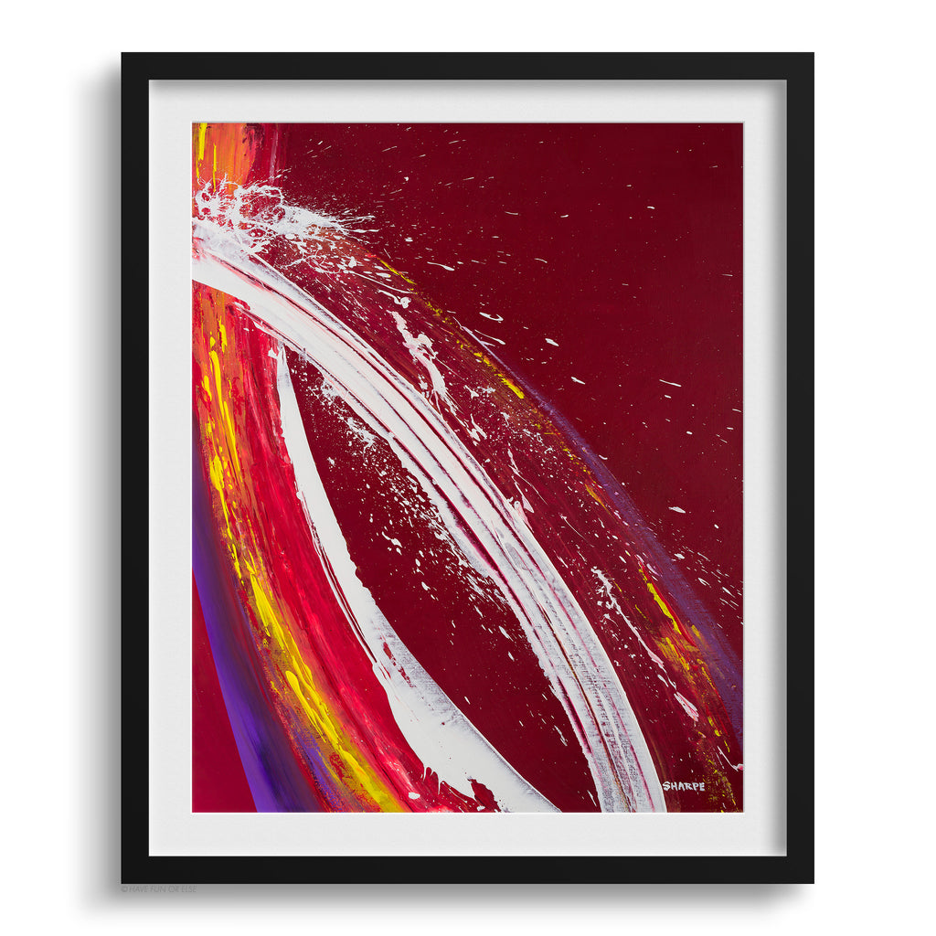 Doug Sharpe Slash Abstract Art Print Black Frame