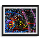 Doug Sharpe Spark Plug Abstract Art Print Black Frame