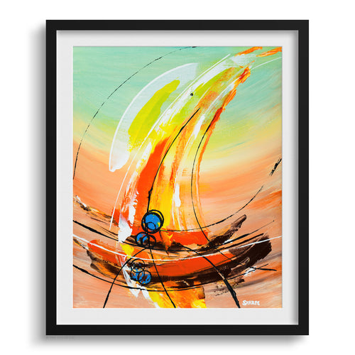 Doug Sharpe Swish Abstract Art Print Black Frame