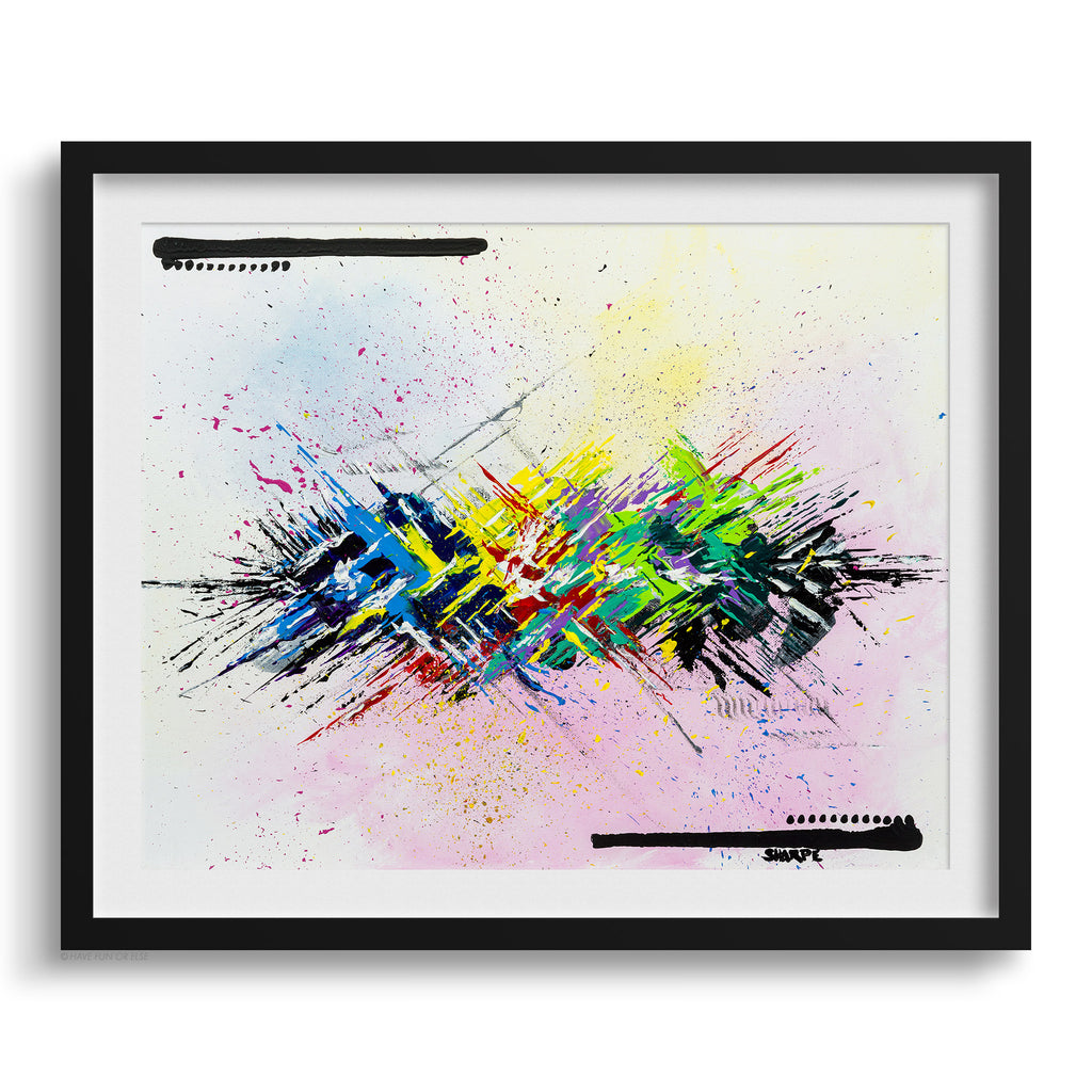 Doug Sharpe Synapses Abstract Art Print Black Frame