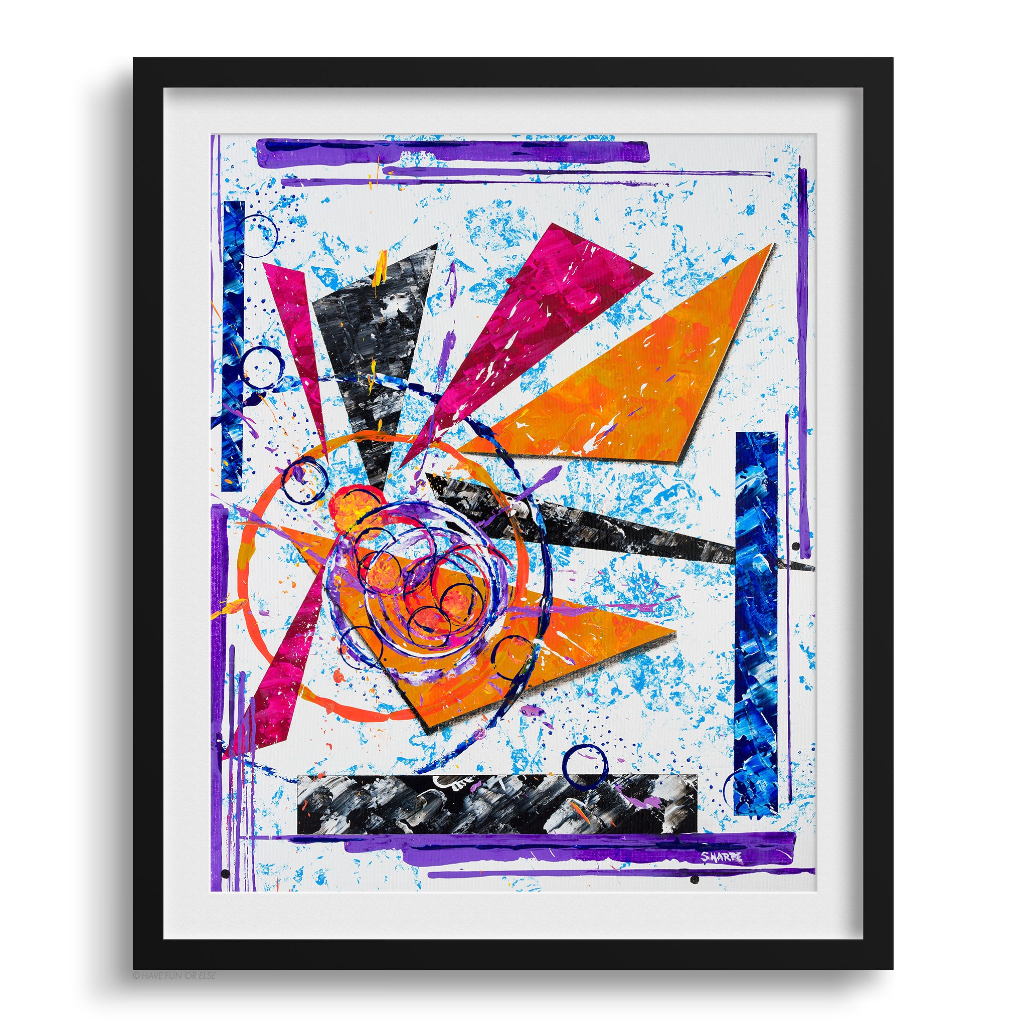 Doug Sharpe Takeoff Abstract Art Print Black Frame