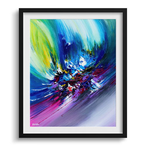 Doug Sharpe Tsunami Abstract Art Print Black Frame