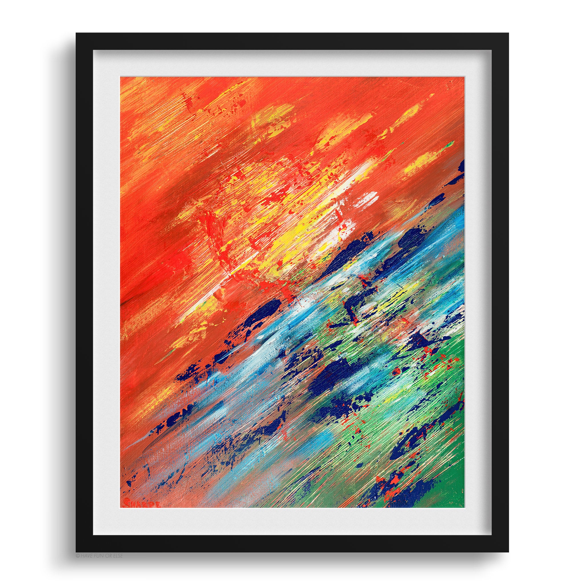 Doug Sharpe Ufo Abstract Art Print Black Frame
