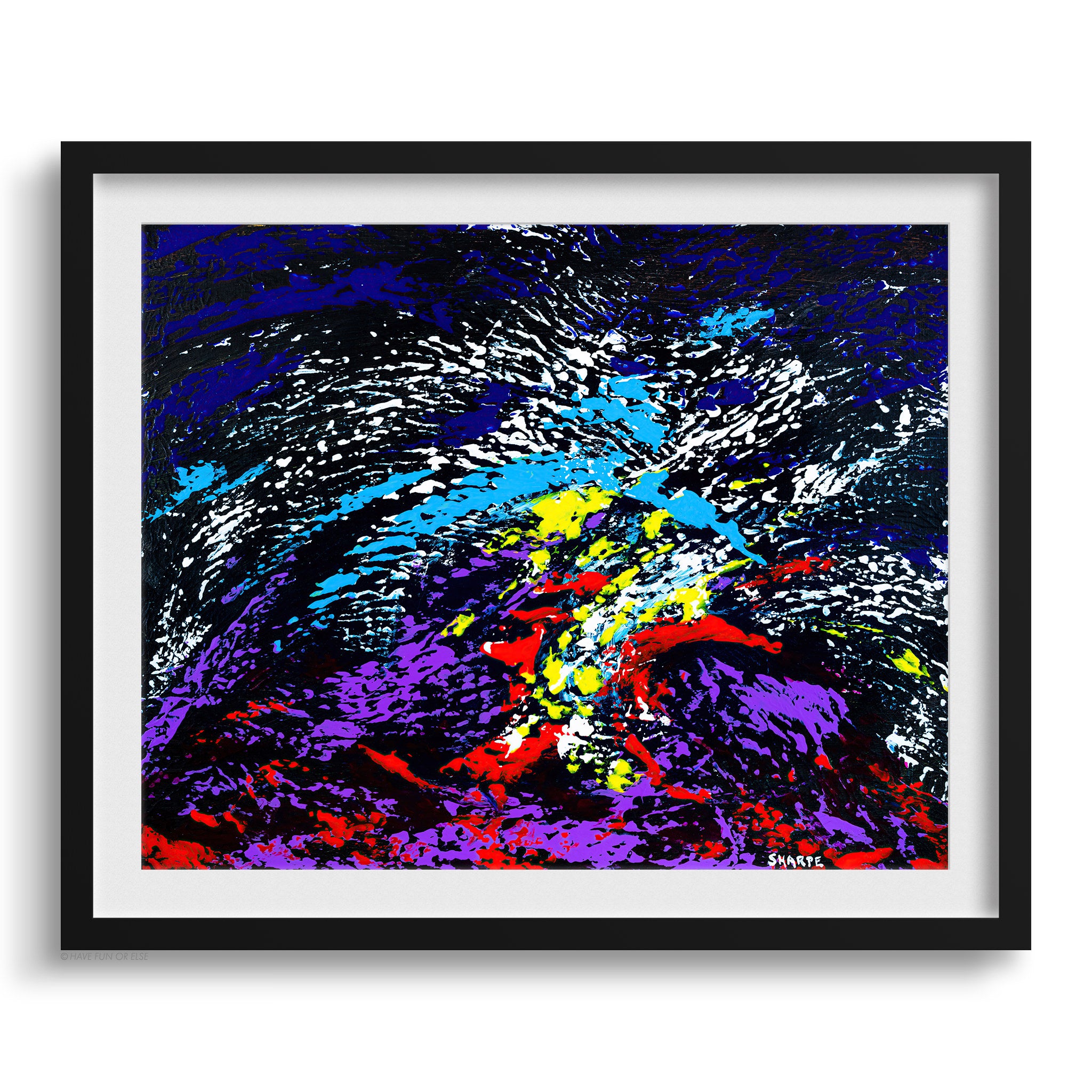Doug Sharpe Vipers Abstract Art Print Black Frame