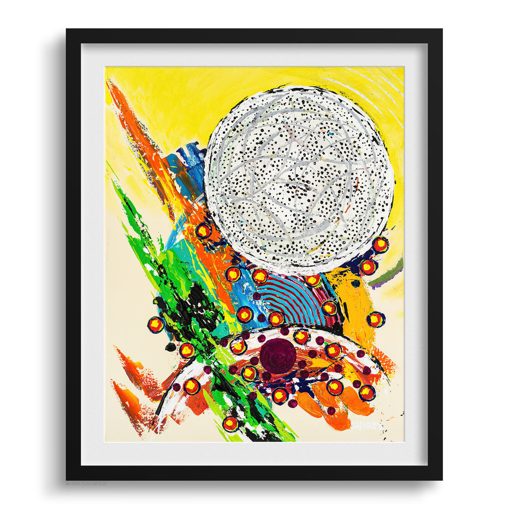 Doug Sharpe Volley Abstract Art Print Black Frame