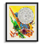 Doug Sharpe Volley Abstract Art Print Black Frame