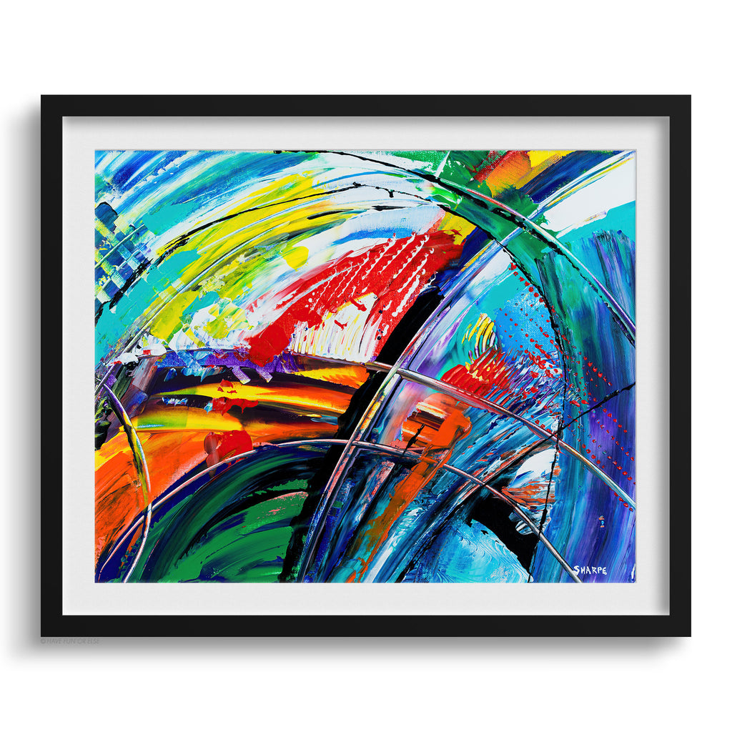 Doug Sharpe Wipers Abstract Art Print Black Frame