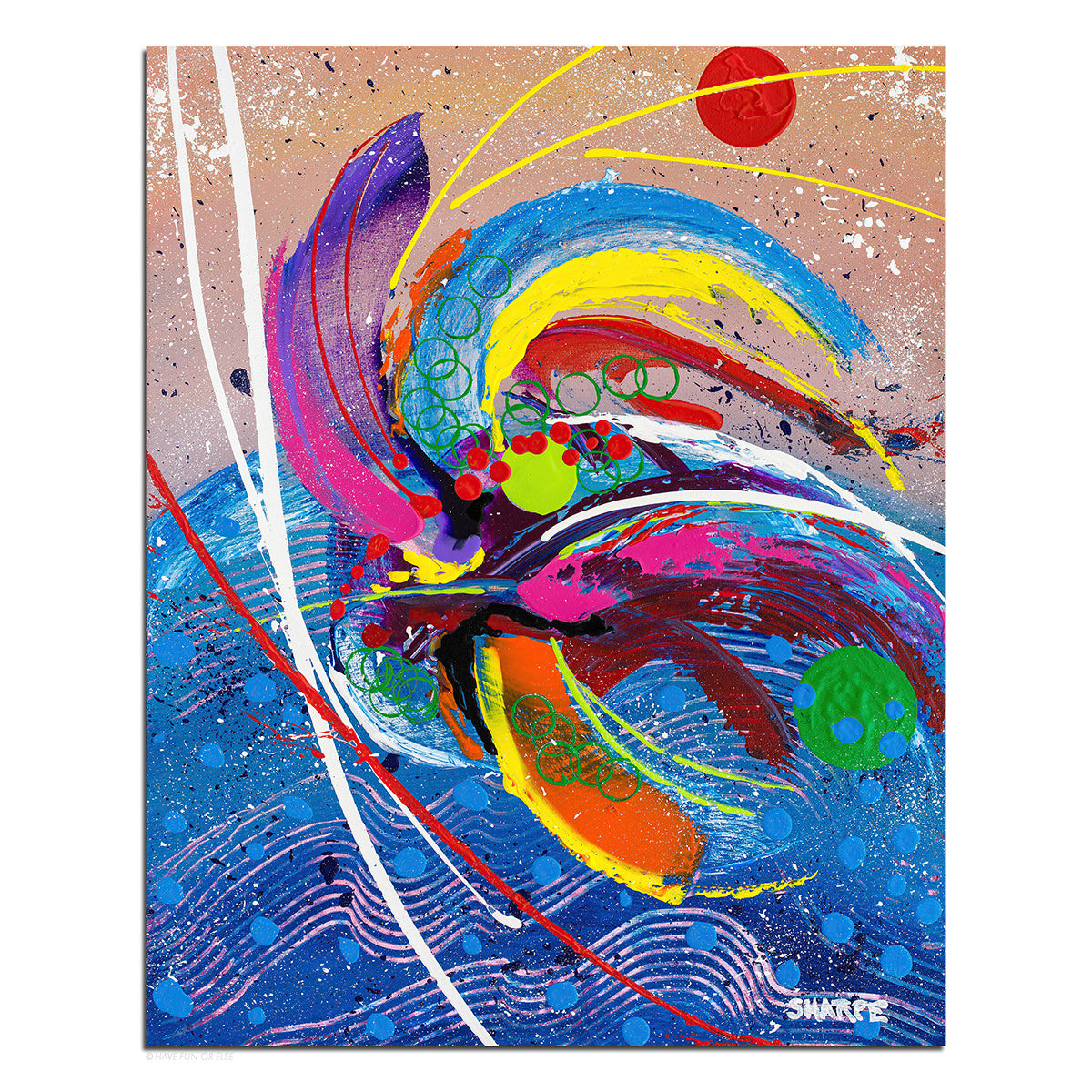 Kitesurfing - Art Print