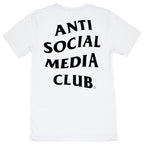 Have Fun Or Else Anti Social Media Club white tee, back