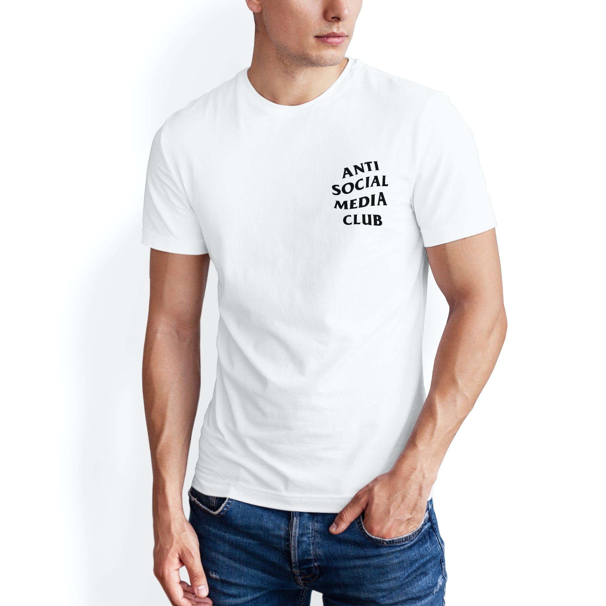 Have Fun Or Else Anti Social Media Club white t-shirt, front